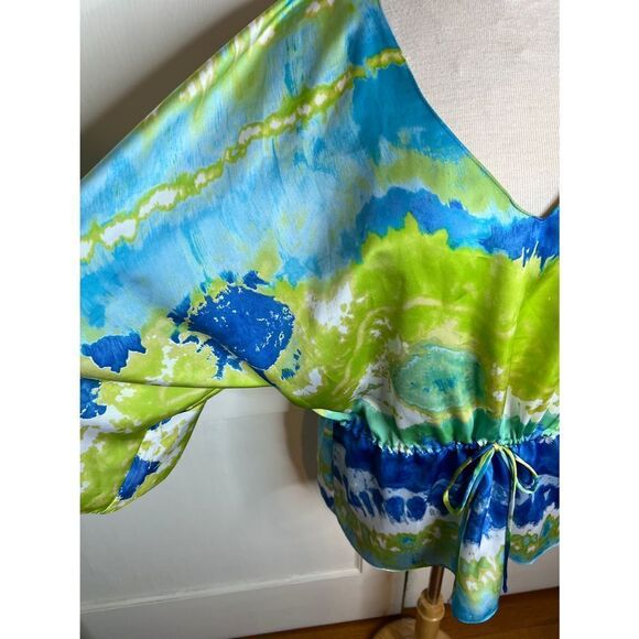 ❤️Chaps Blue tie dye tunic blouse - Picture 2 of 6